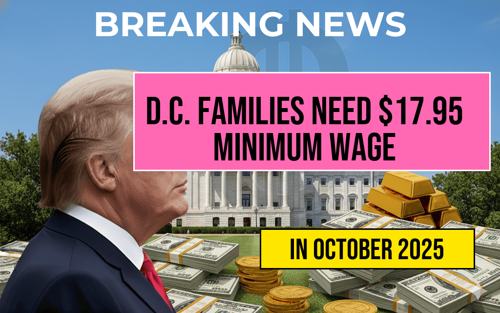 D.C. Families Need a $17.95 Minimum Wage to Earn $3,111 Monthly Before Taxes for Full-Time Work