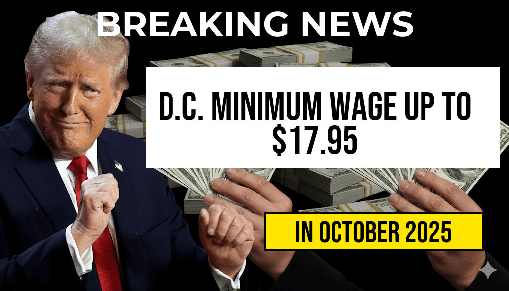D.C. Minimum Wage Rises to $17.95, Increasing Earnings by $0.45 an Hour or $936 Annually