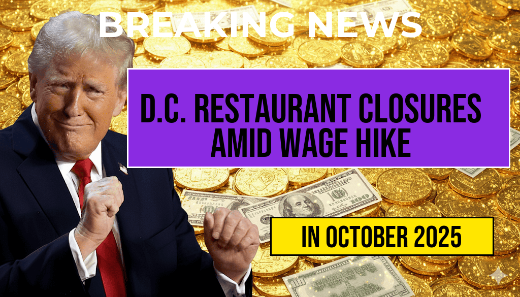 Restaurant Closures Rise as D.C. Spot Cites $60,000 Annual Wage Increase—What Will Happen to Prices?