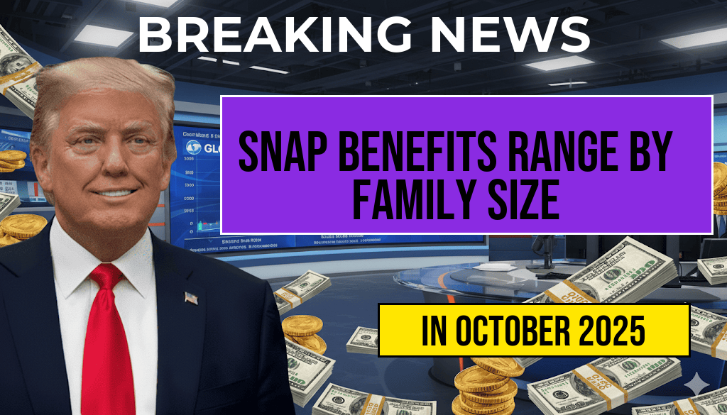 SNAP Benefits for a Single Individual Range from $298 to $1,571 Based on Family Size