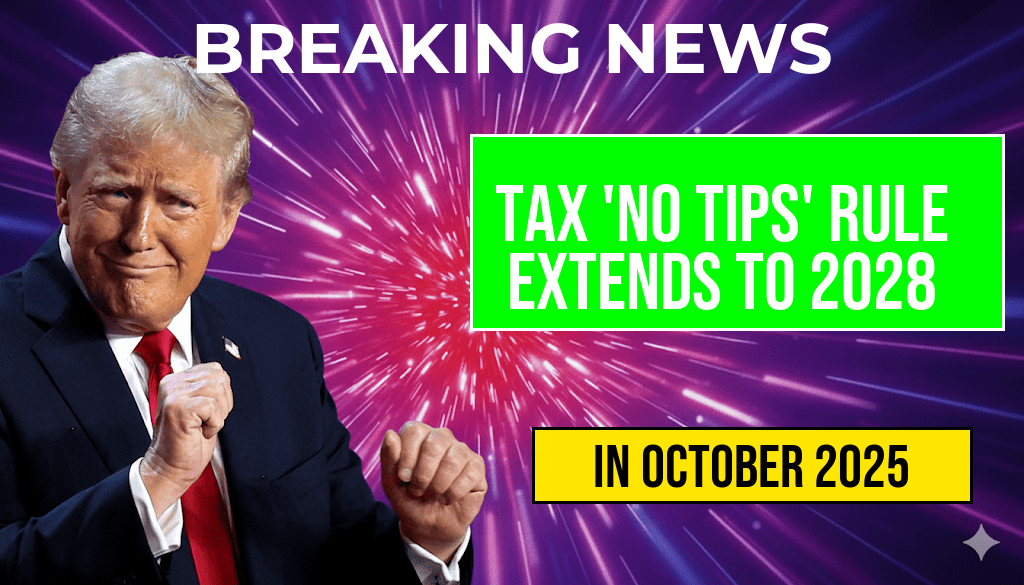 Tax ‘No Tips’ Rule Extends Through 2028 with a $25,000 Annual Cap You Can’t Overlook