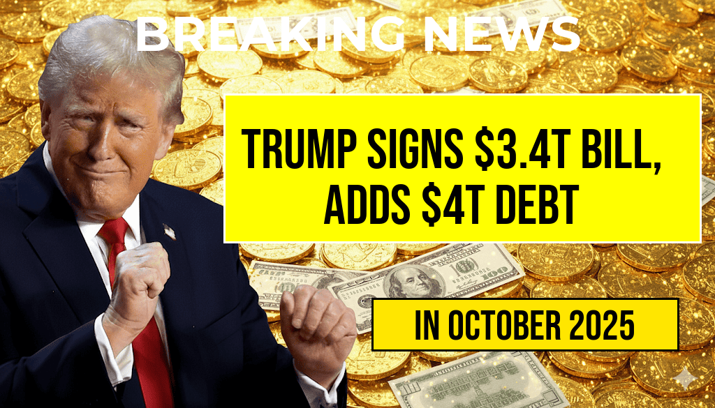 Trump Signs $3.4 Trillion Mega-Bill, Adding $4 Trillion to Debt While Pledging No Tax on Tips